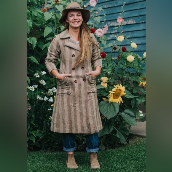 Vintage brown wool coat (no tags), size S - Picture 4 of 5